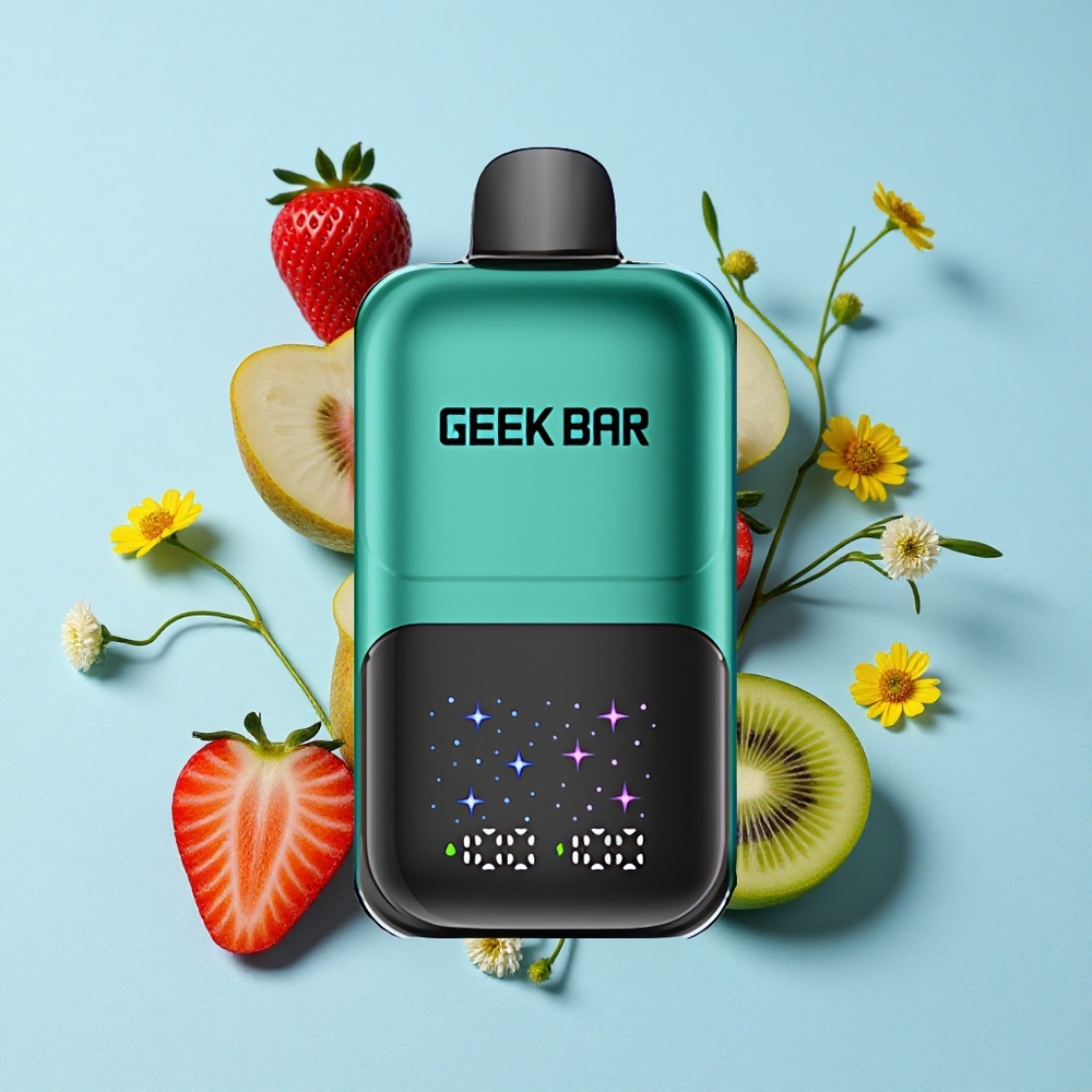 GEEK BAR 2GO Two Series 50000 Pufuri Capsuni  Kiwi Romania vape wholesale cu Ecran Mare Interactiv și Reîncărcabil