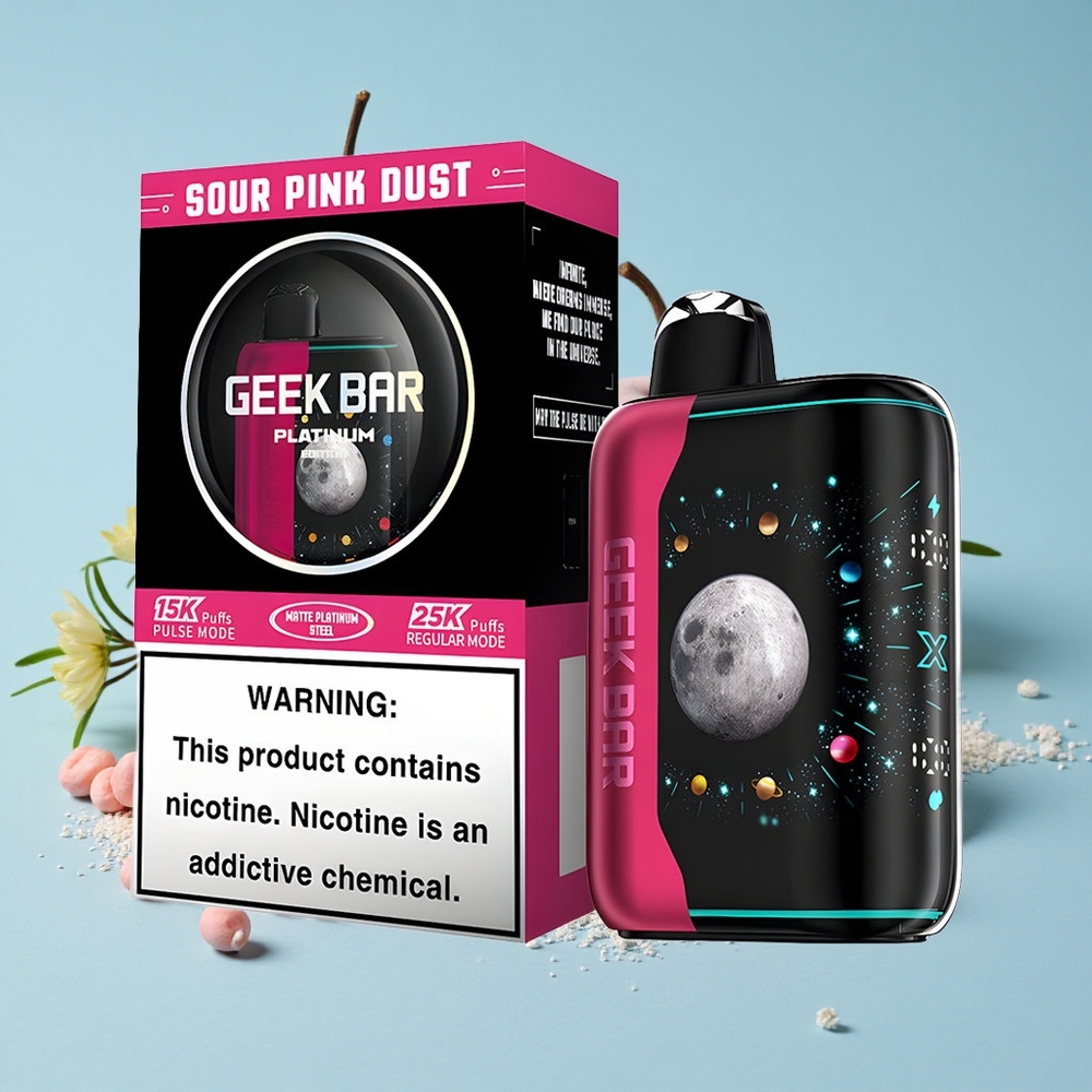 GEEK BAR Platinum Edition 25000 Pufuri Praf Roz Acru Romania vape wholesale Dual Mesh Coil