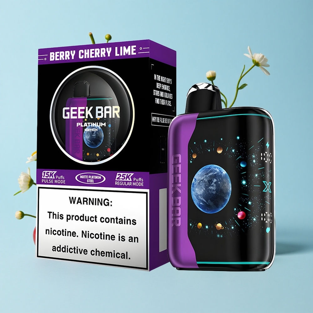 GEEK BAR Platinum Edition 25000 de Pufuri Coacăză Cireșă Lămâie Romania vape wholesale Dual Mesh Coil