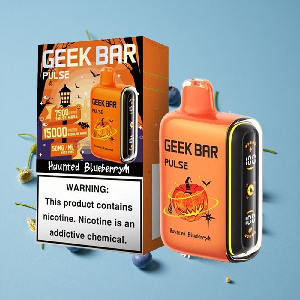 Geek Bar Pulse 15000 de Pufuri Aroma de Halloween Romania vape wholesale Capacitate lichid 16ML USB Type-C