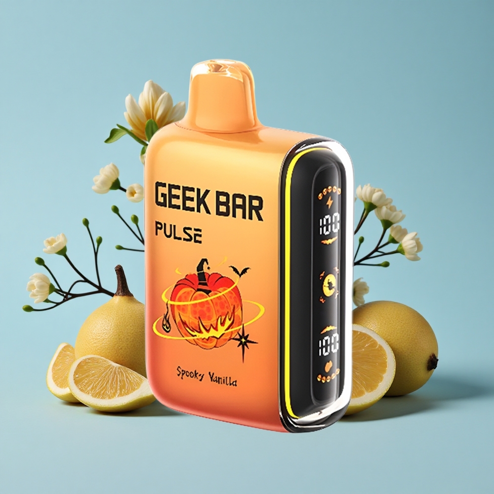 Geek Bar Pulse 15000 de Pufuri Aroma de Halloween Romania vape wholesale Capacitate lichid 16ML USB Type-C