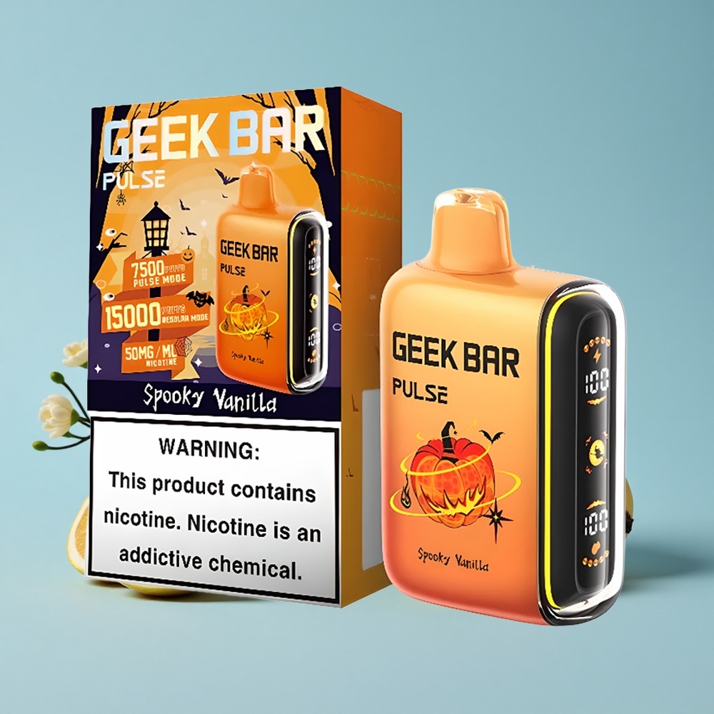 Geek Bar Pulse 15000 de Pufuri Aroma de Halloween Romania vape wholesale Capacitate lichid 16ML USB Type-C