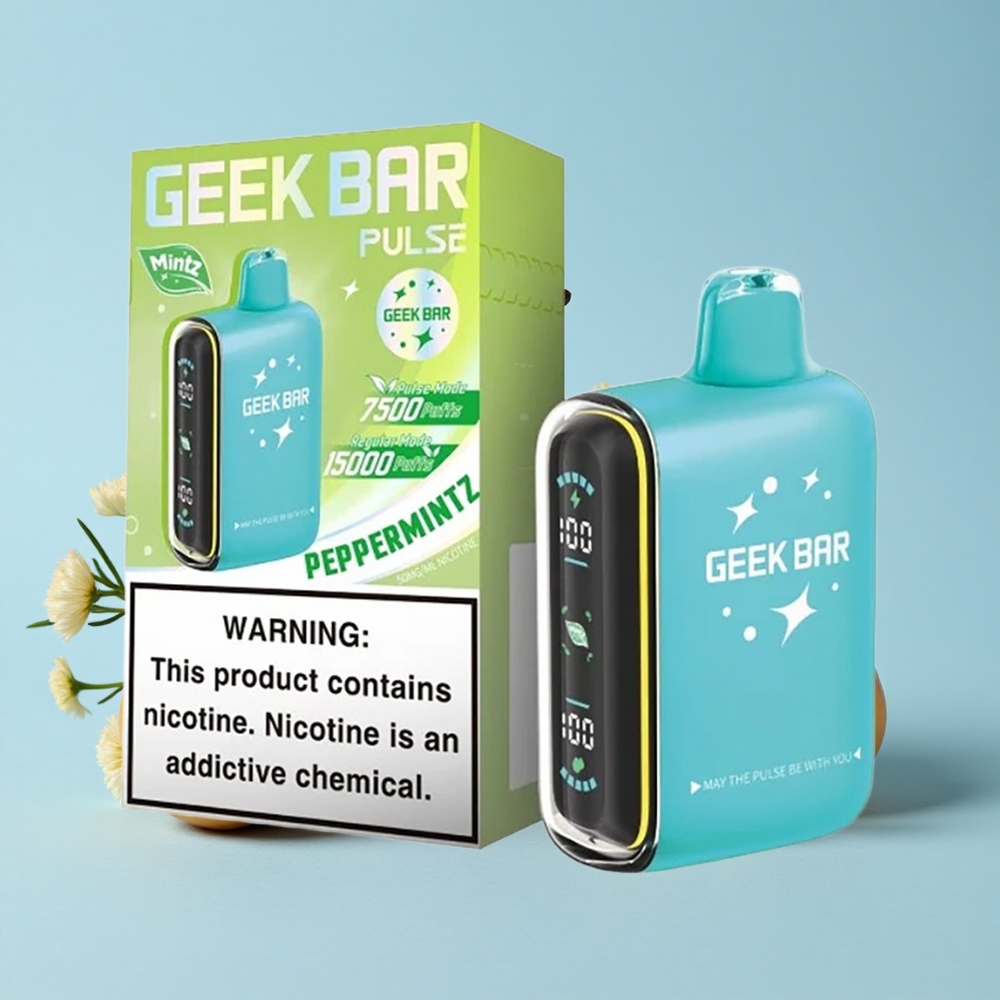 Geek Bar Pulse 15000 de Pufuri Mentă Romania vape wholesale cu 16ML lichid și 5 nicotină