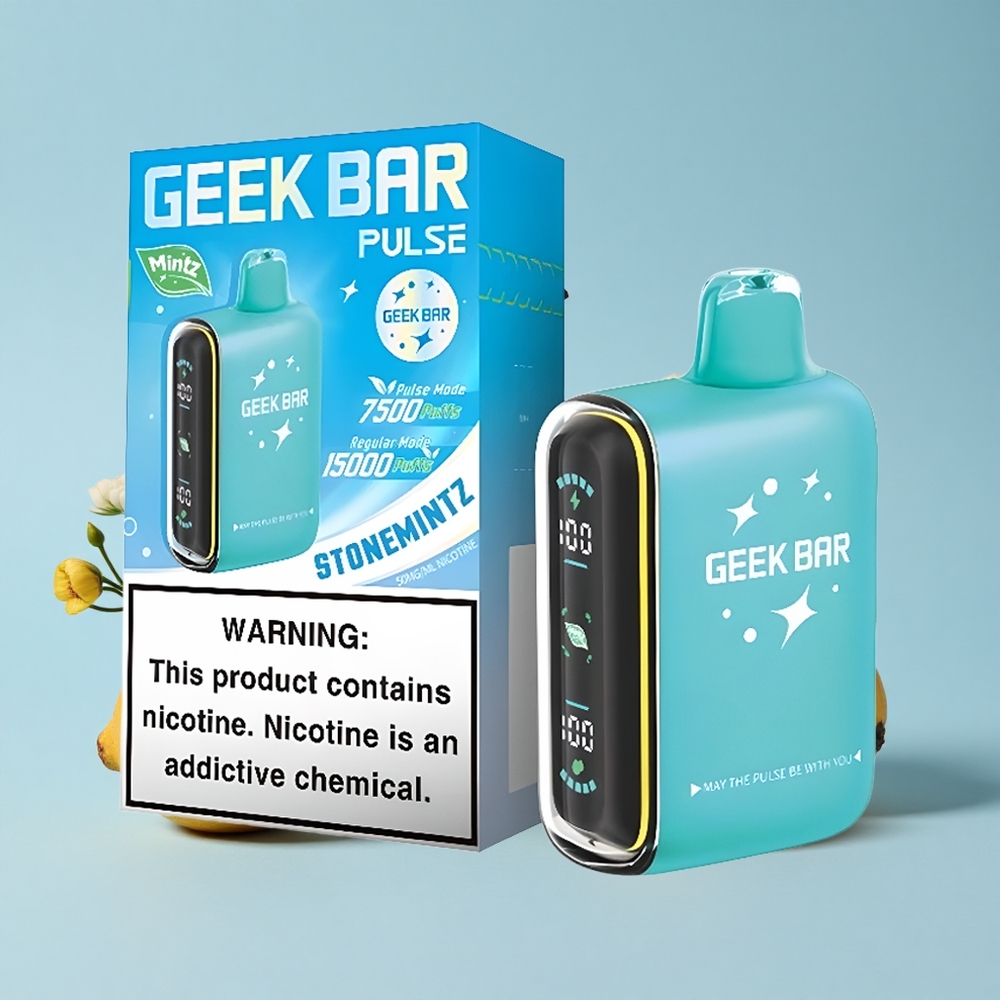 Geek Bar Pulse 15000 de Pufuri Mentă Romania vape wholesale cu 16ML lichid și 5 nicotină