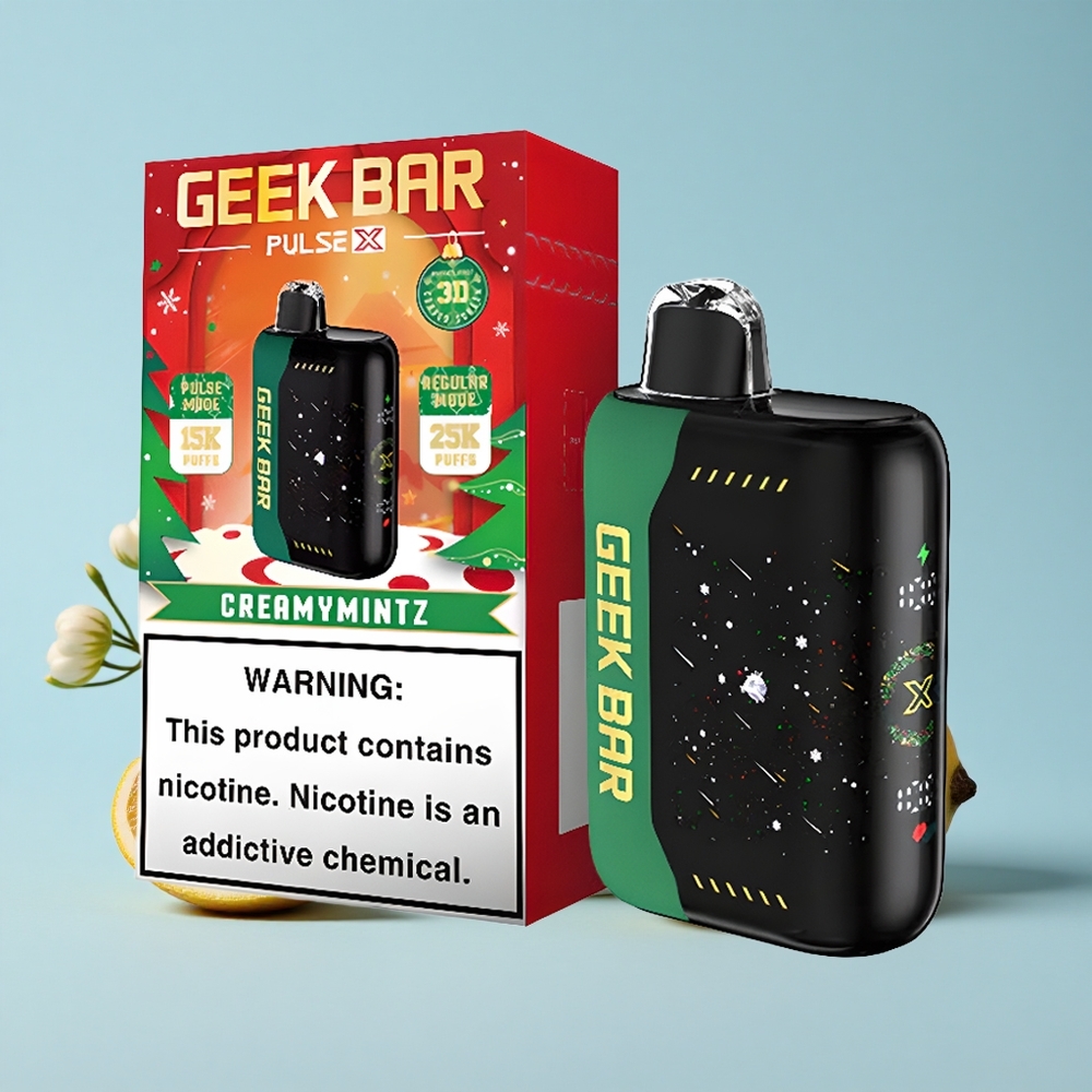 Geek Bar Pulse X 25000 Pufuri Ediția Crăciun Romania vape wholesale cu 18mL Lichid Pre-umplut și Dual Mesh Coil