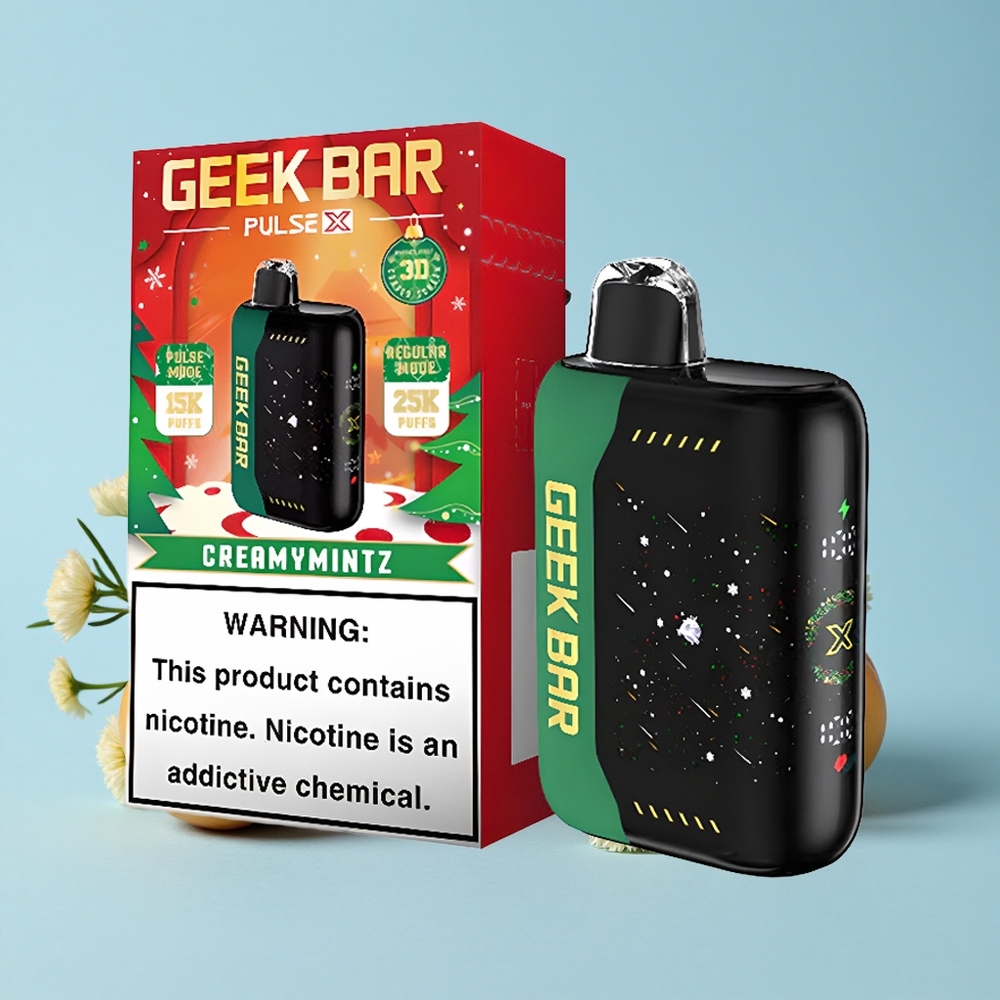 Geek Bar Pulse X 25000 Pufuri Ediția Crăciun Romania vape wholesale cu 18mL Lichid Pre-umplut și Dual Mesh Coil