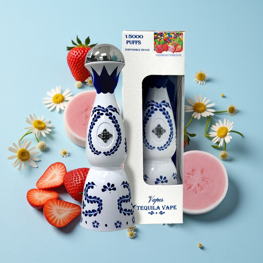 HUMO Azul 15000 Pufuri Capsula cu Aroma de Capsuni și Bubblegum Romania vape wholesale 20mL 5 Nicotină
