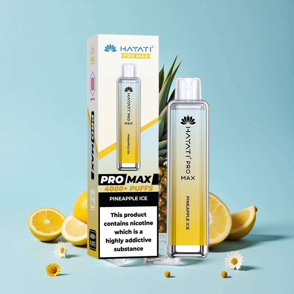 Hayati Pro Max 4000 Pufuri Ananas Gheață Romania vape wholesale Dual 11 Ohm Mesh Coil