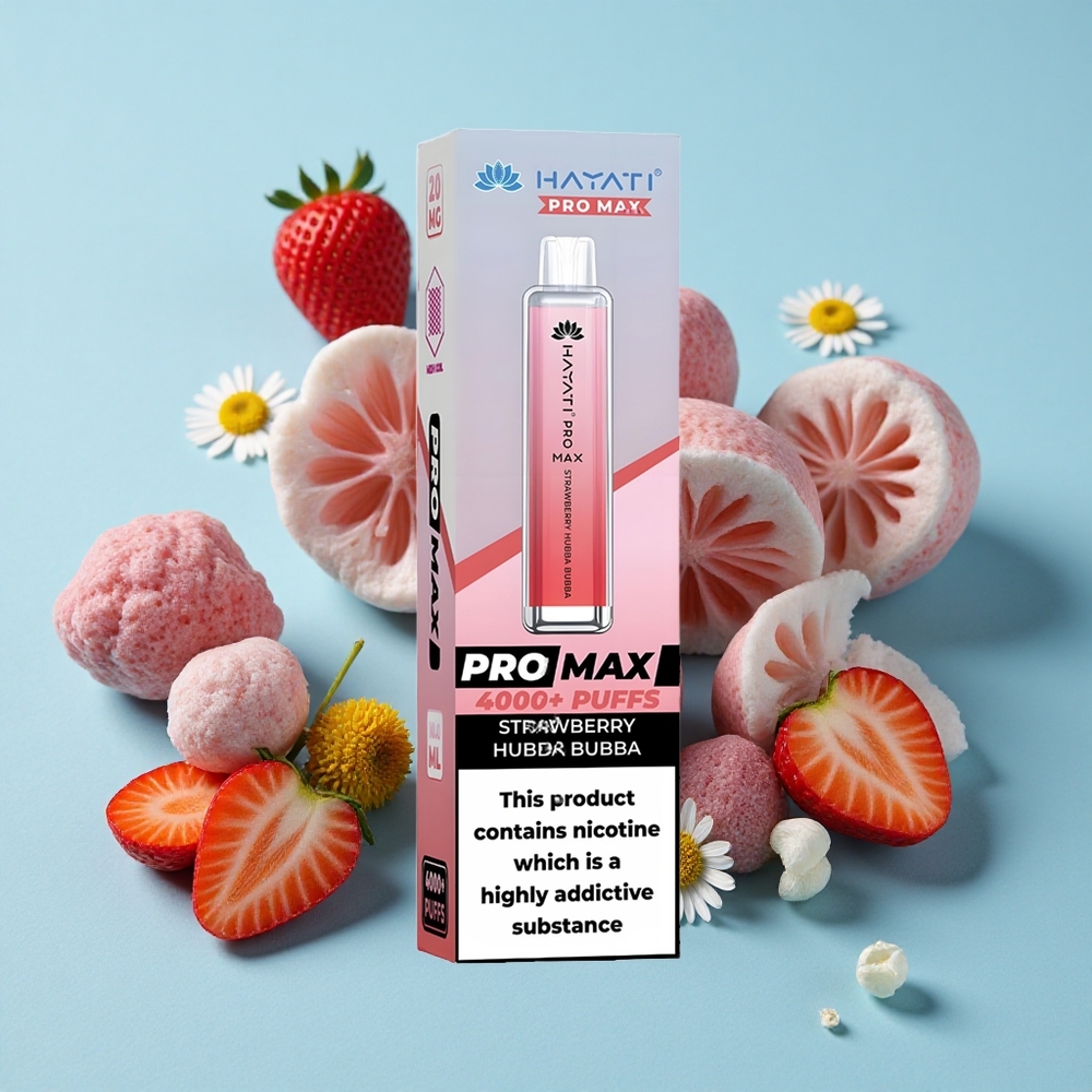 Hayati Pro Max 4000 Pufuri Aroma Capsuni Hubba Bubba Romania vape wholesale Dual 11 Ohm Mesh Coil