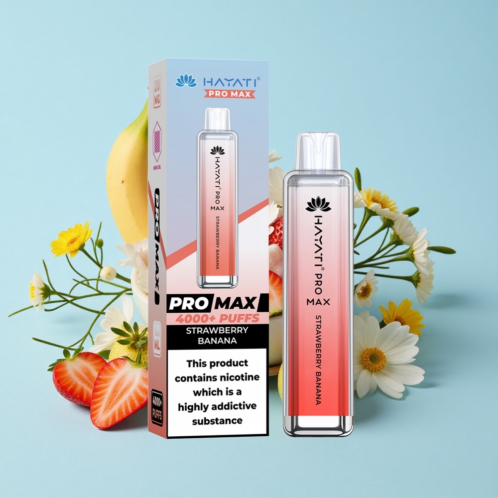 Hayati Pro Max 4000 Pufuri Capsa Dispozabila Capsuni Banane Romania vape wholesale Dual 11 Ohm Mesh Coil