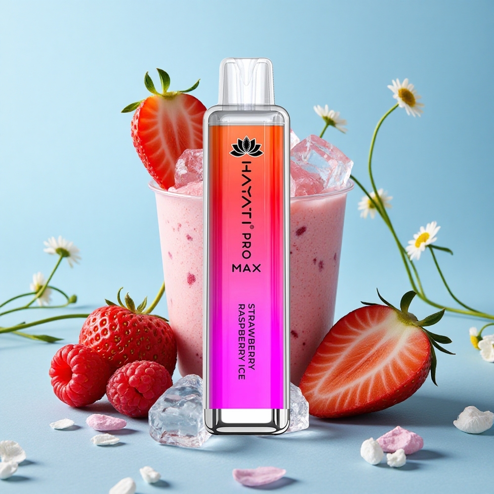 Hayati Pro Max 4000 Pufuri Capsă Dispozabilă Vape Căpșuni Zmeură Gheață Romania vape wholesale Cu Baterie Reîncărcabilă 1400mAh