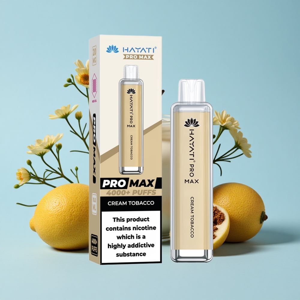 Hayati Pro Max 4000 Pufuri Crema de Tutun Disposable Vape Romania vape wholesale Baterie Reincarcabila 1400mAh