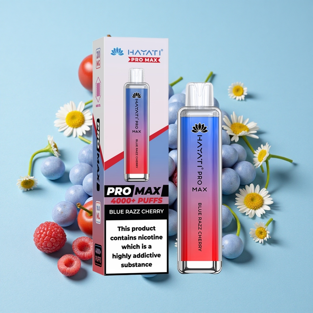 Hayati Pro Max 4000 Pufuri Disposable Vape Afine Coacăze Albastre Romania vape wholesale cu Baterie Reîncărcabilă 1400mAh