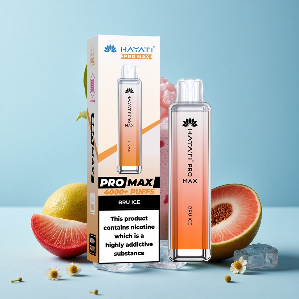 Hayati Pro Max 4000 Pufuri Disposable Vape Bru Gheață Romania vape wholesale Dual 11 Ohm Mesh Coil