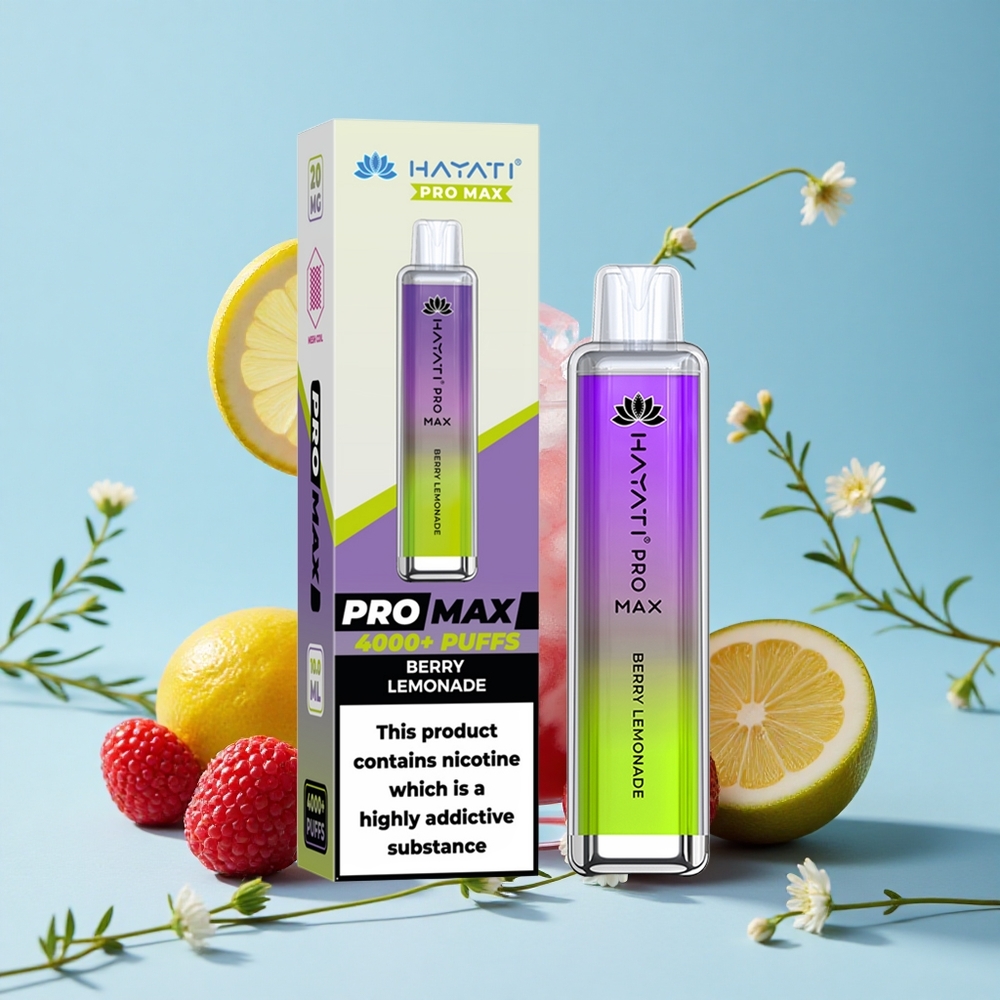 Hayati Pro Max 4000 Pufuri Disposable Vape Coacăz Limonadă Romania vape wholesale Dual 11 Ohm Mesh Coil