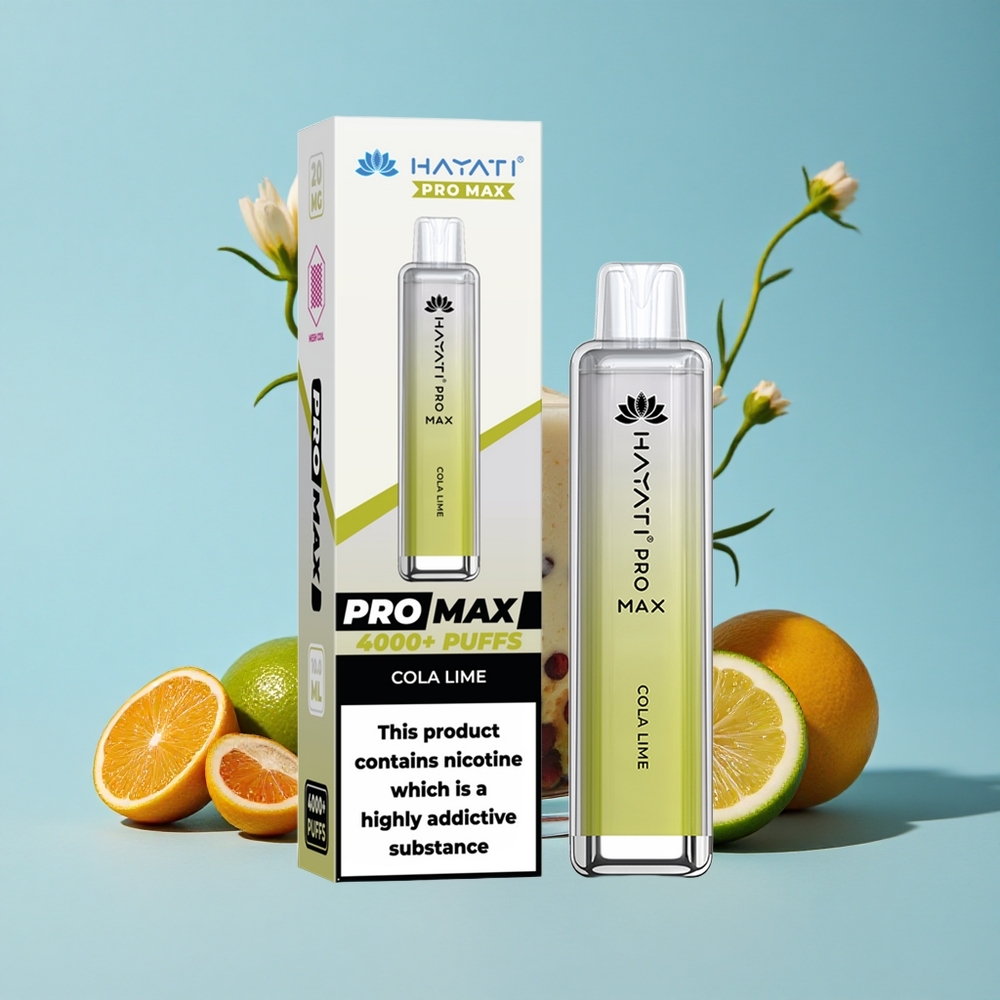 Hayati Pro Max 4000 Pufuri Disposable Vape Cola Lime Romania vape wholesale Reîncărcabil 1400mAh
