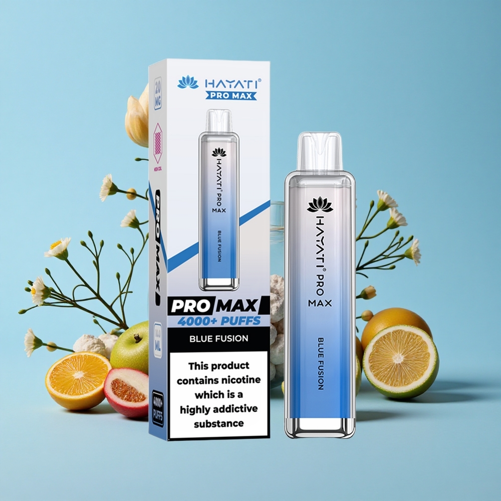 Hayati Pro Max 4000 Pufuri Disposable Vape Fuziune Albastră Romania vape wholesale Reîncărcabil 1400mAh