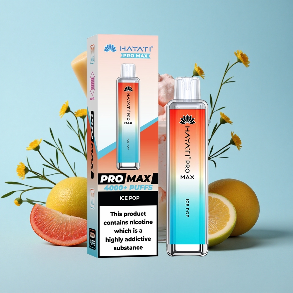 Hayati Pro Max 4000 Pufuri Disposable Vape Ice Pop Romania vape wholesale Reîncărcabil 2ml/10ml