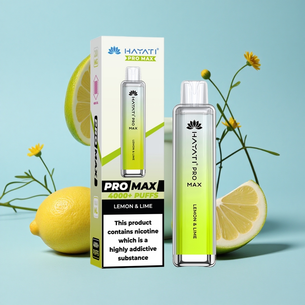 Hayati Pro Max 4000 Pufuri Disposable Vape Lămâie  Lime Romania vape wholesale 2ml rezervor cu auto-reumplere 10ml