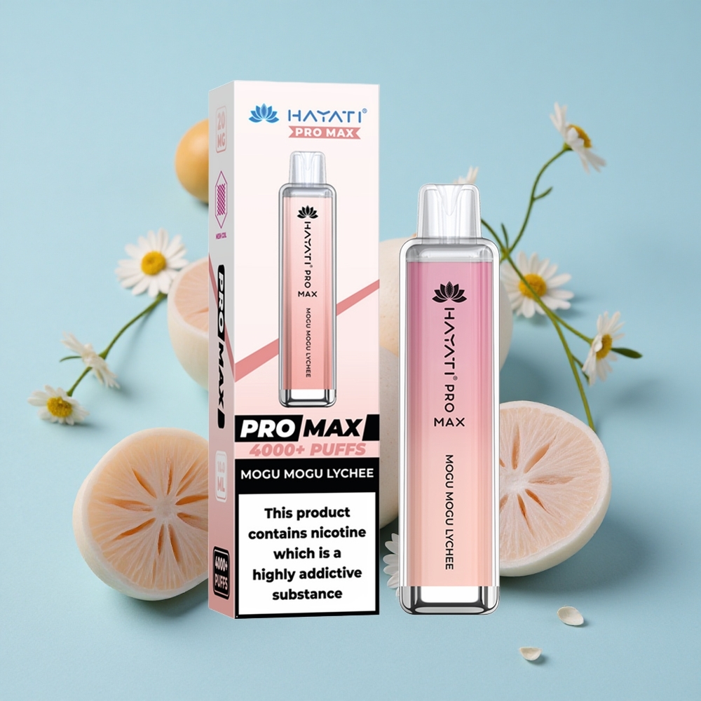 Hayati Pro Max 4000 Pufuri Disposable Vape Mogu Mogu Litchi Romania vape wholesale Reîncărcabil 1400mAh