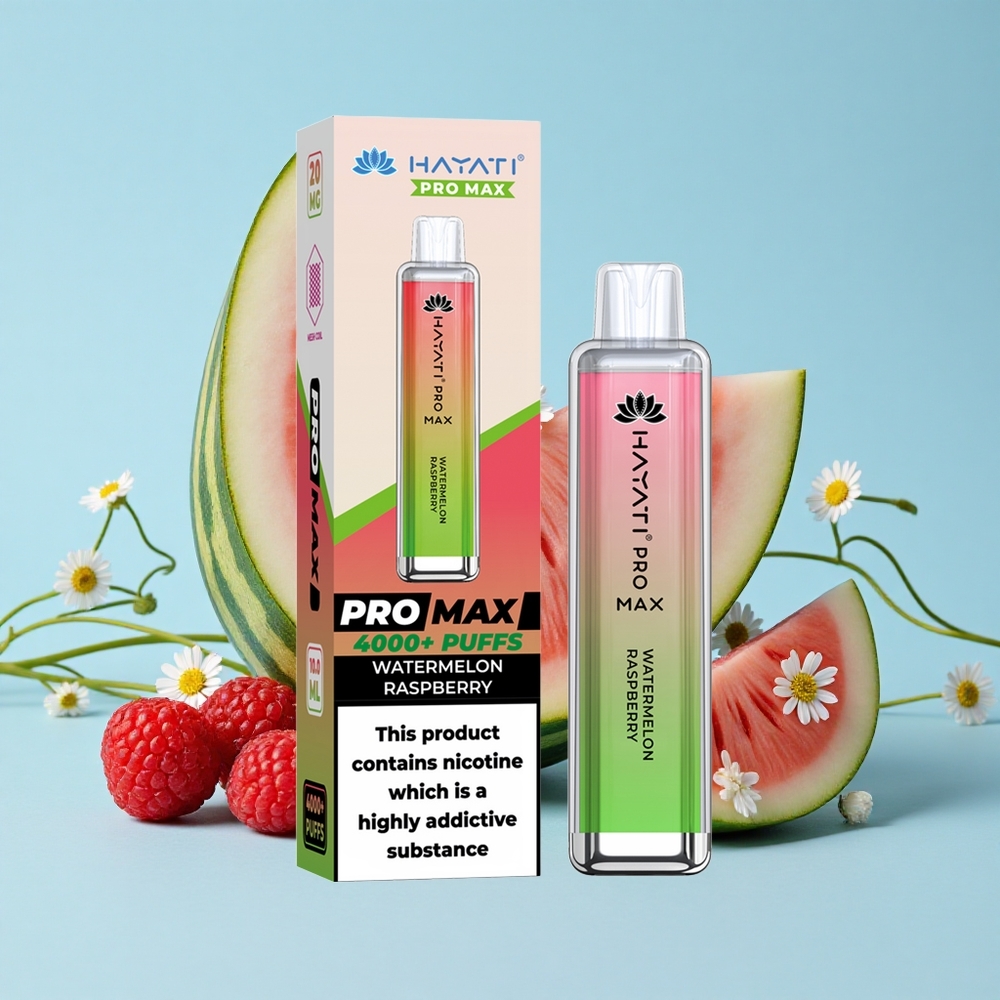 Hayati Pro Max 4000 Pufuri Disposable Vape Pepene Zmeura Romania vape wholesale Dual Bobine Mesh 11 Ohm