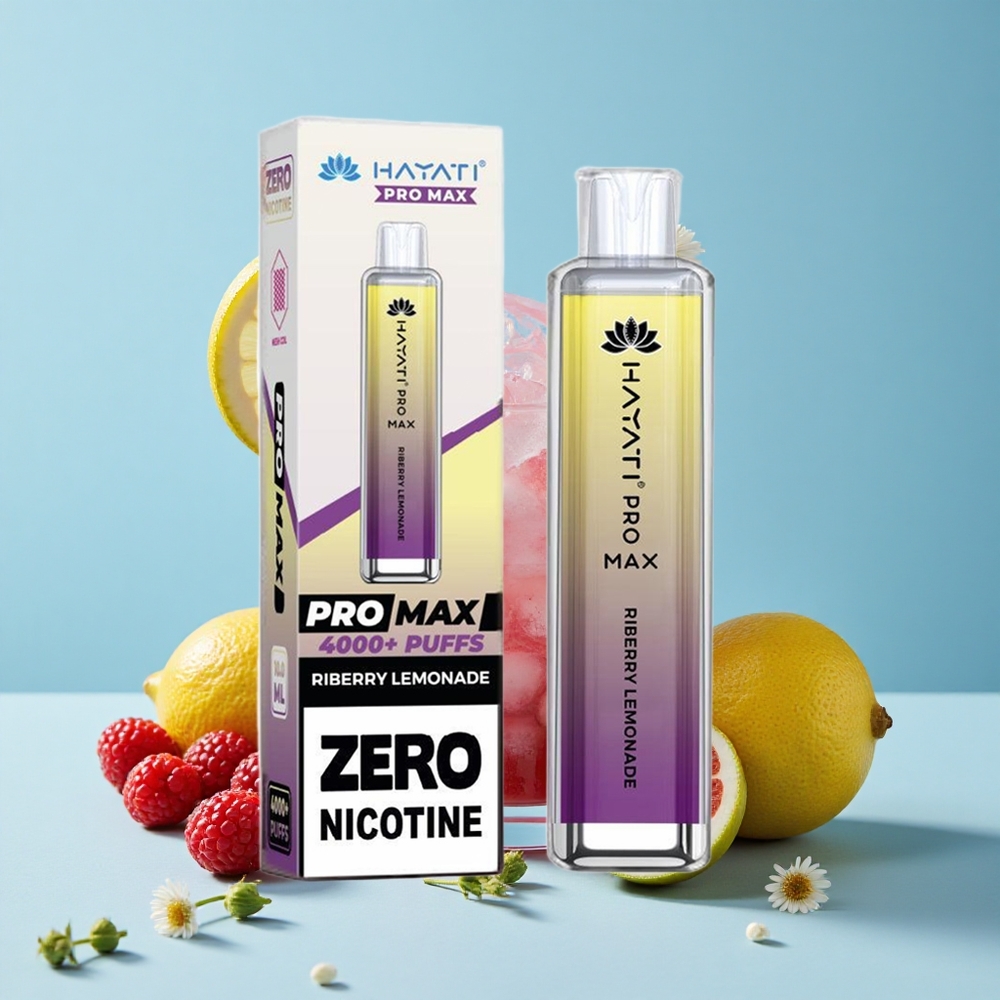 Hayati Pro Max 4000 Pufuri Riberry Limonada Romania vape wholesale Cu LED și Baterie Reîncărcabilă