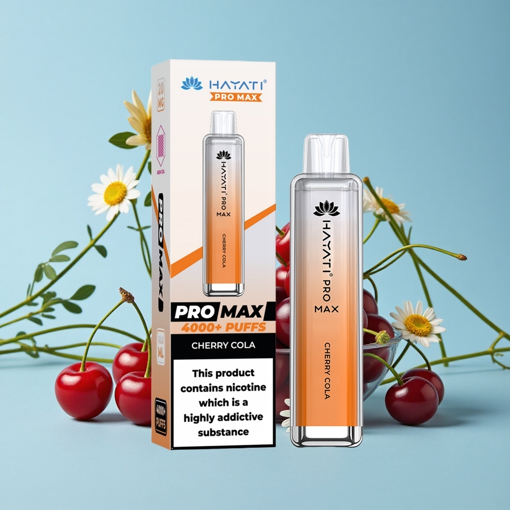 Hayati Pro Max 4000 Pufuri Vape Cireșă Cola Romania vape wholesale LED lumină la bază