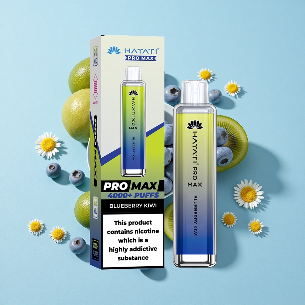 Hayati Pro Max 4000 Pufuri Vape Disposable Afine Kiwi Romania vape wholesale Baterie Reincarcabila 1400mAh