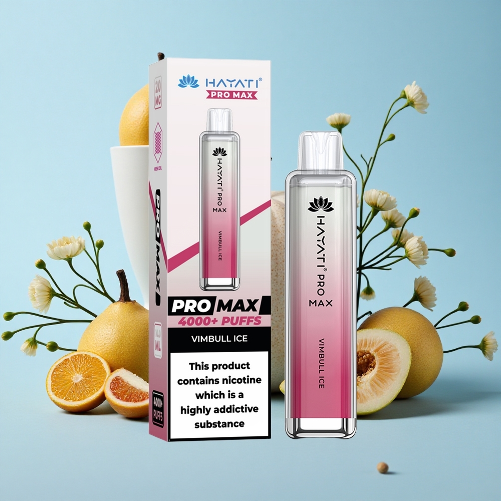 Hayati Pro Max 4000 Pufuri Vimbull Gheață Romania vape wholesale Dual 11 Ohm Mesh Coil LED