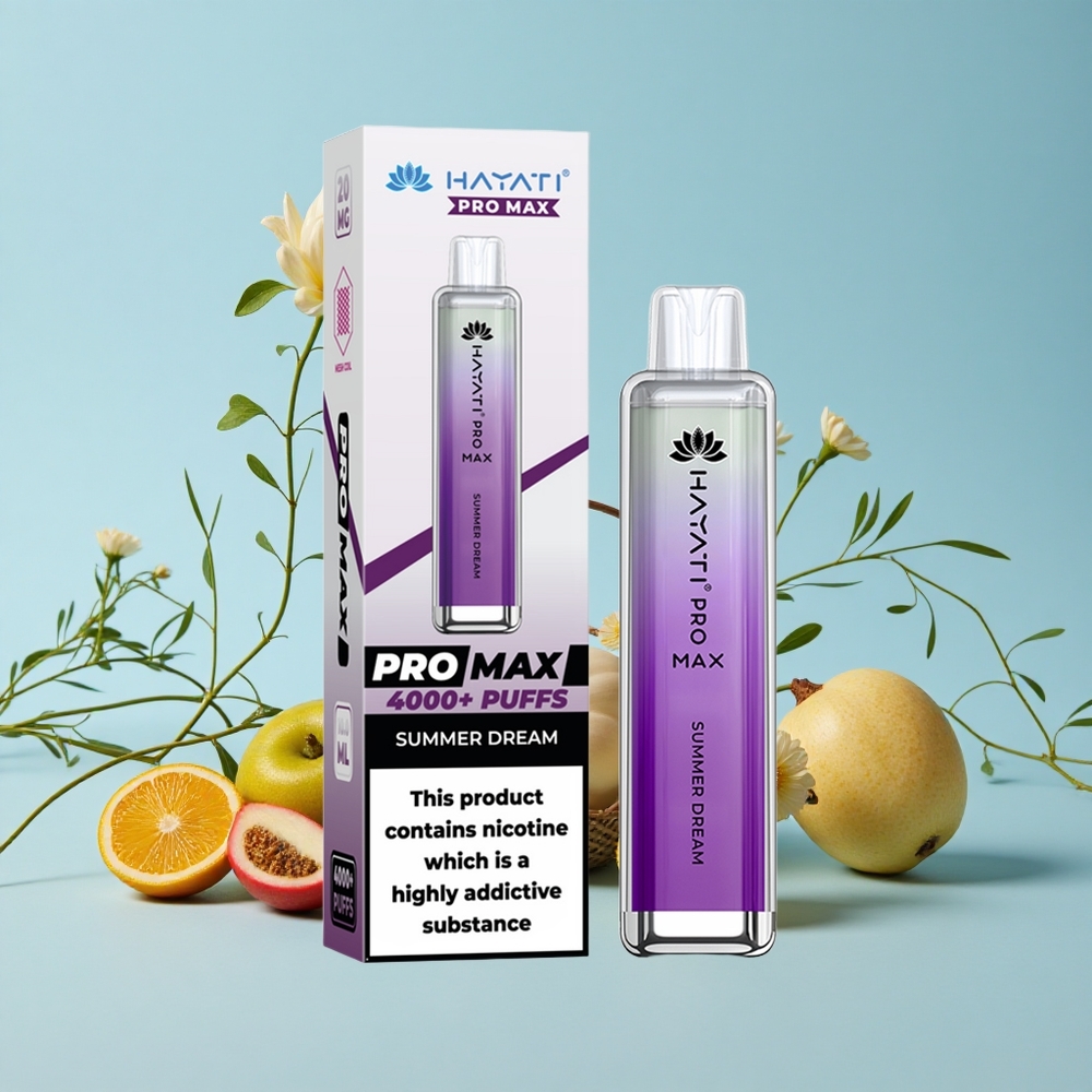 Hayati Pro Max 4000 Pufuri Vis Disposable Vape Vis De Vară Romania vape wholesale Dual Bobină Mesh 11 Ohm