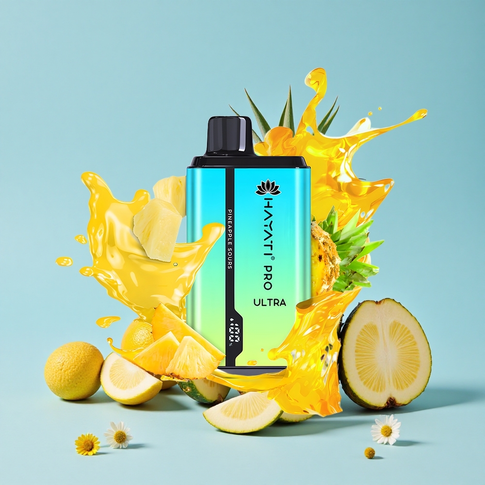 Hayati Pro Ultra 15000 Pufuri Ananas Acru Romania vape wholesale 2 12ml capacitate lichid