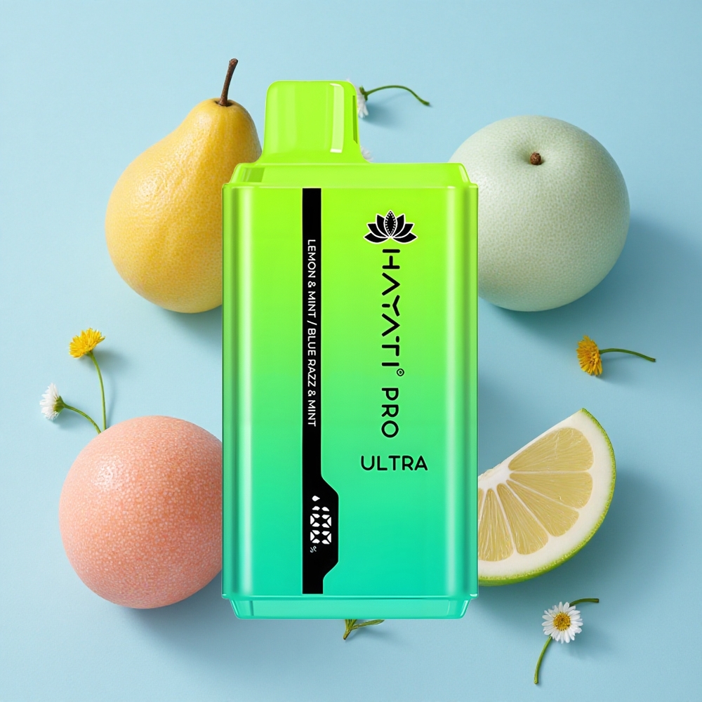 Hayati Pro Ultra 15000 Pufuri Disposable Vape Lămâie  Mentă Blue Razz  Mentă Romania vape wholesale 49 Arome