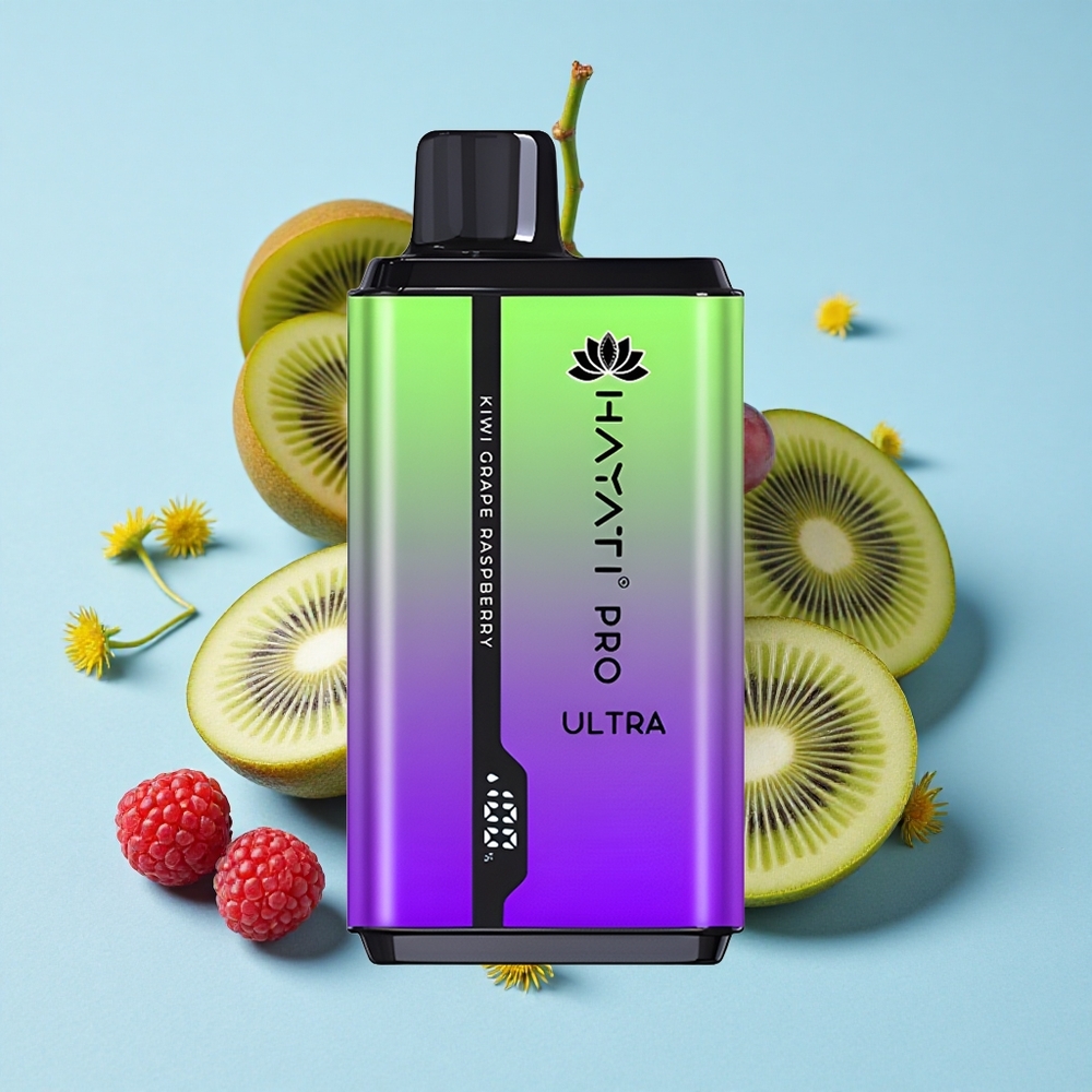 Hayati Pro Ultra 15000 Pufuri Kiwi Strugure Zmeură Romania vape wholesale 2 12ml lichid