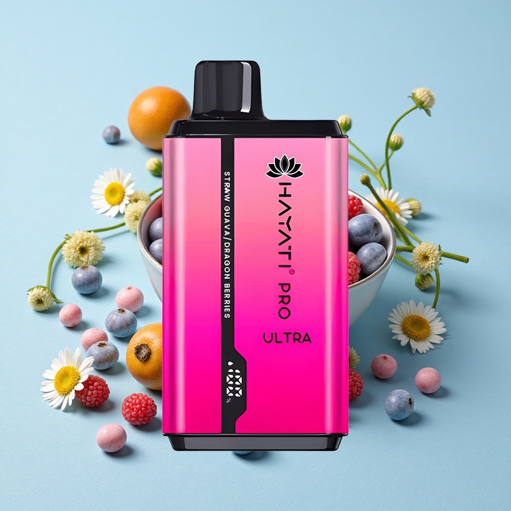 Hayati Pro Ultra 15000 de Pufuri Capsă Disposable Vape Căpșuni Guava Romania vape wholesale 2 12ml