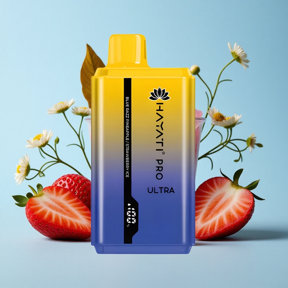 Hayati Pro Ultra 15000 de Pufuri Zmeură Albastră-Ananas Romania vape wholesale 2 12ml