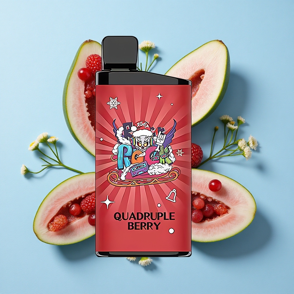 IGET Bar 3500 Pufuri Vape Dispozabil Quadruple Fructe de Pădure Romania vape wholesale 1400 mAh 12 Ohm Mesh Coil