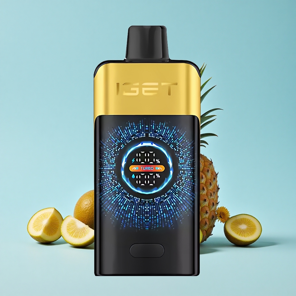 IGET ONE 12000 Pufuri Vape Disposable Kiwi Ananas Romania vape wholesale Ecran Color Curbat 2700 mAh