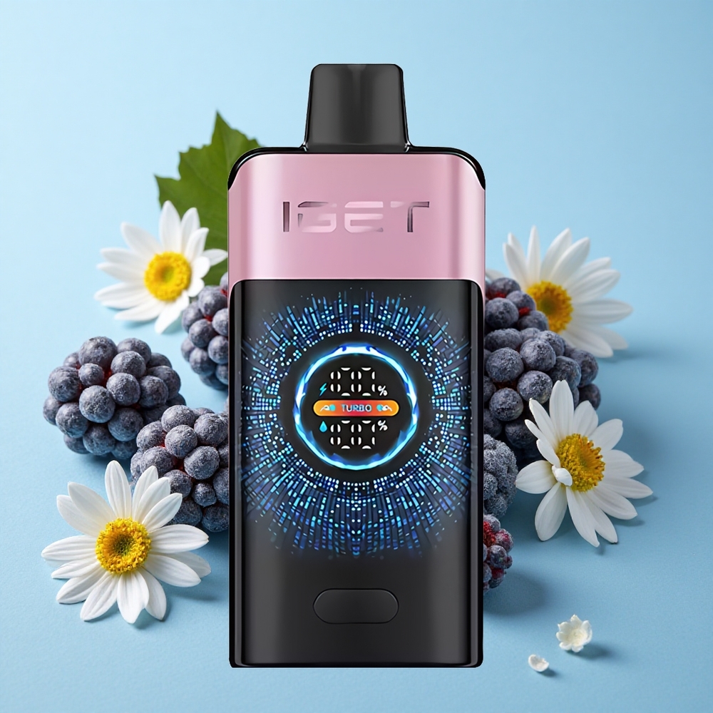 IGET ONE 12000 Pufuri Vape Disposable Zmeură Gheață Romania vape wholesale Mod Normal 12000 Pufuri Ecran Color Curbat Mare