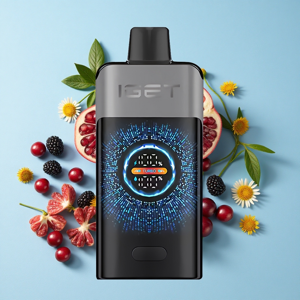 IGET ONE 12000 Pufuri Vape Dispozabil Afine Cireșă Rodie Romania vape wholesale cu Ecran Color Curbat Mare și 2700 mAh