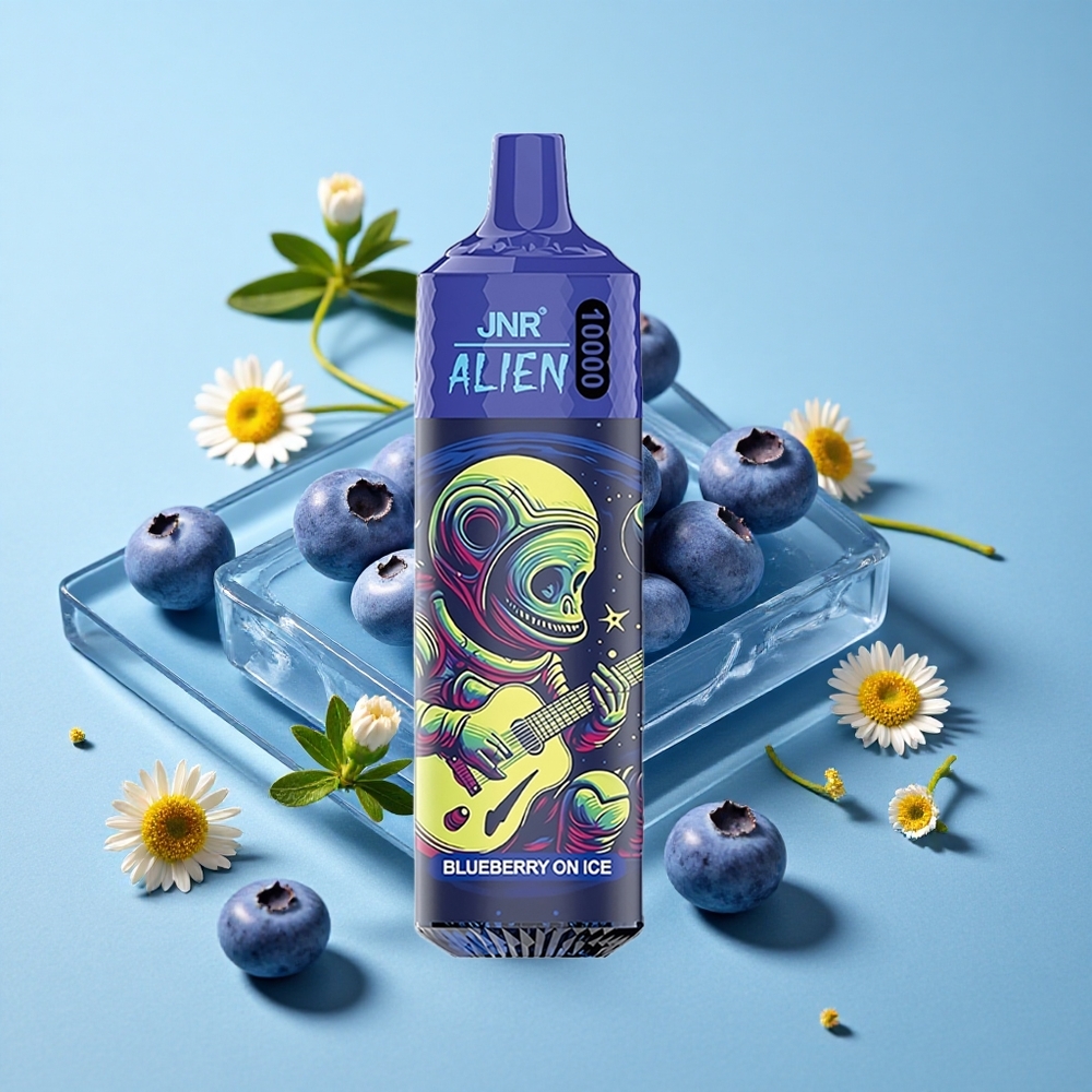 JNR Alien 10000 Pufuri Afine pe Gheață Romania vape wholesale cu 20ml E-lichid și LED (RGB)