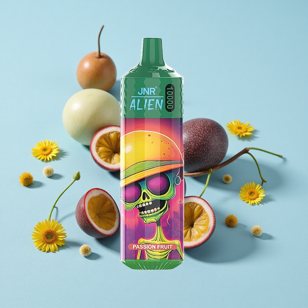 JNR Alien 10000 Pufuri Aroma de Fructul Pasiunii Romania vape wholesale cu 20ml E-lichid și LED (RGB)