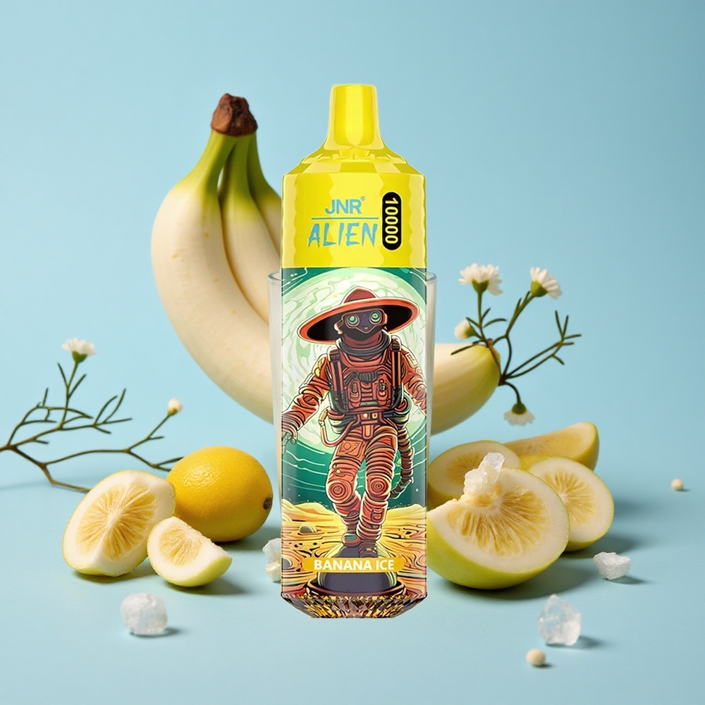 JNR Alien 10000 Pufuri Banana Gheață Romania vape wholesale cu Încărcare Rapidă Type-C și Design Sportiv