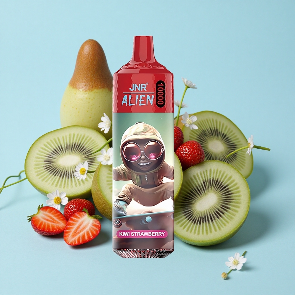 JNR Alien 10000 Pufuri Capsuni Kiwi Romania vape wholesale cu LED (RGB) si Incarcare Rapida Type-C
