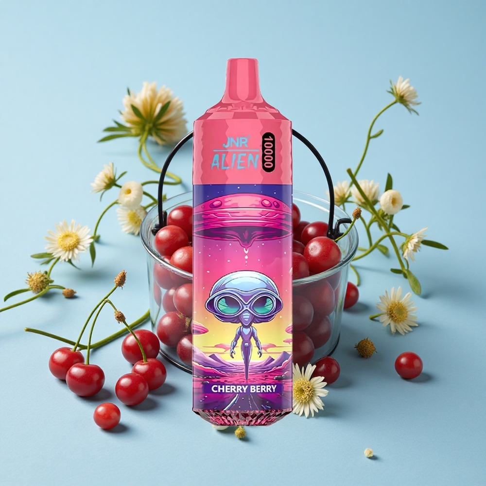 JNR Alien 10000 Pufuri Cireșă-Zmeură Romania vape wholesale cu 20ml Lichid și LED RGB