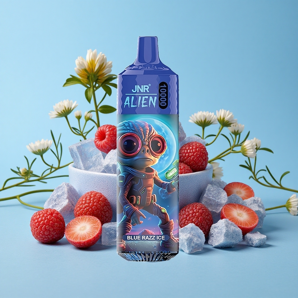 JNR Alien 10000 Pufuri Disposable Vape 0 2 5 Nicotină Blue Razz Ice Romania vape wholesale