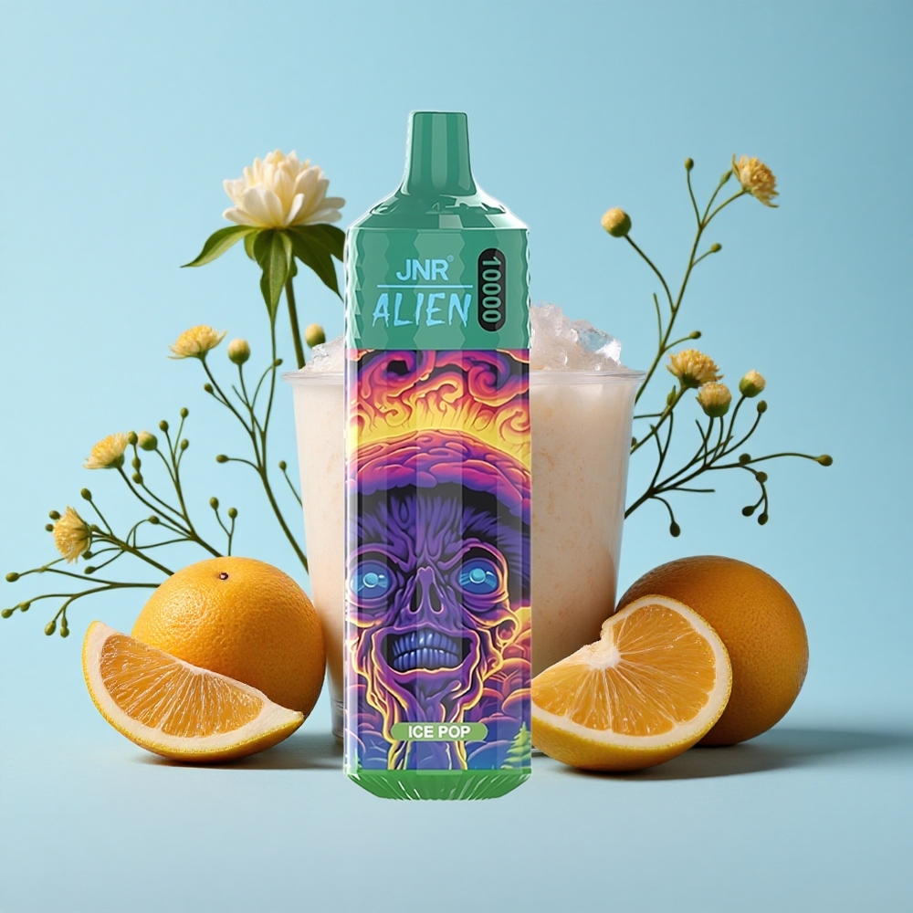 JNR Alien 10000 Pufuri Disposable Vape Ice Pop Romania vape wholesale cu 20ml E-lichid și LED (RGB)