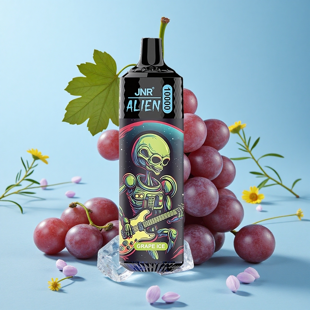 JNR Alien 10000 Pufuri Gheață de Struguri Romania vape wholesale cu 20ml E-lichid și LED (RGB)