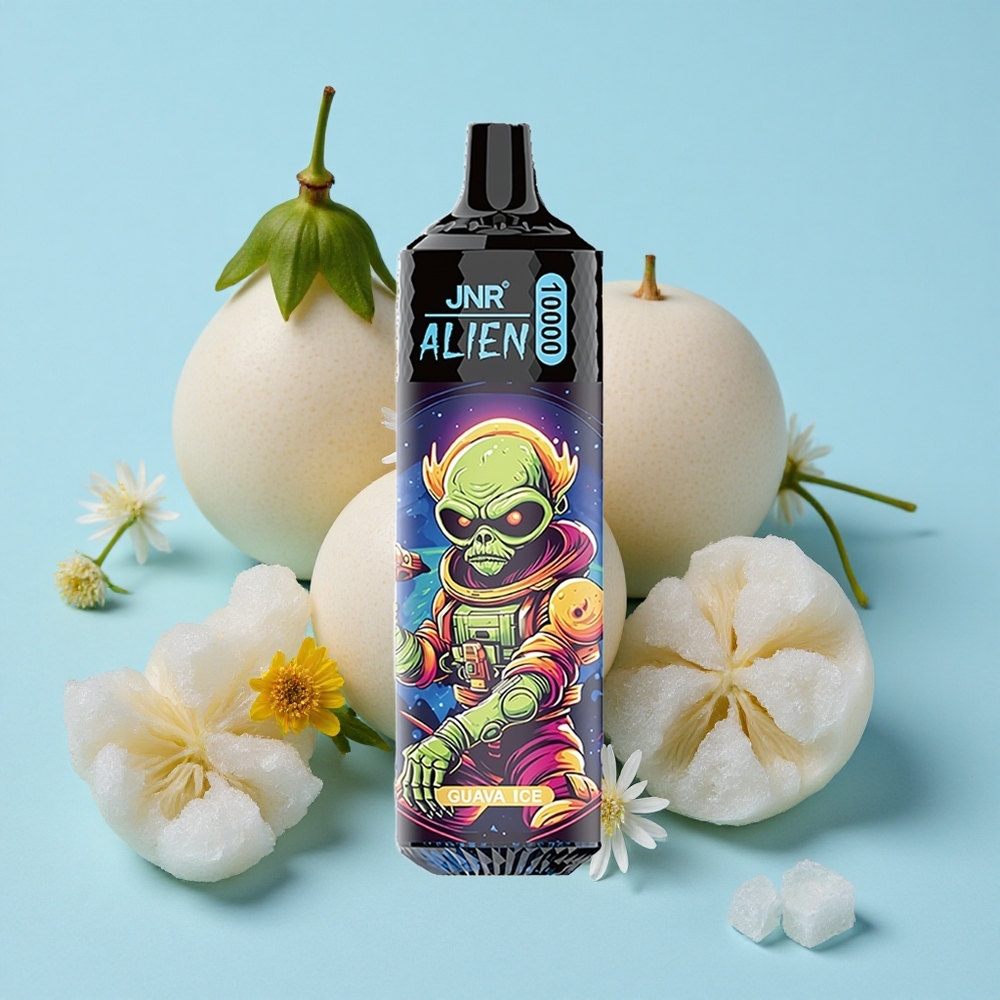 JNR Alien 10000 Pufuri Guava Gheata Romania vape wholesale cu 850mAh si LED (RGB)