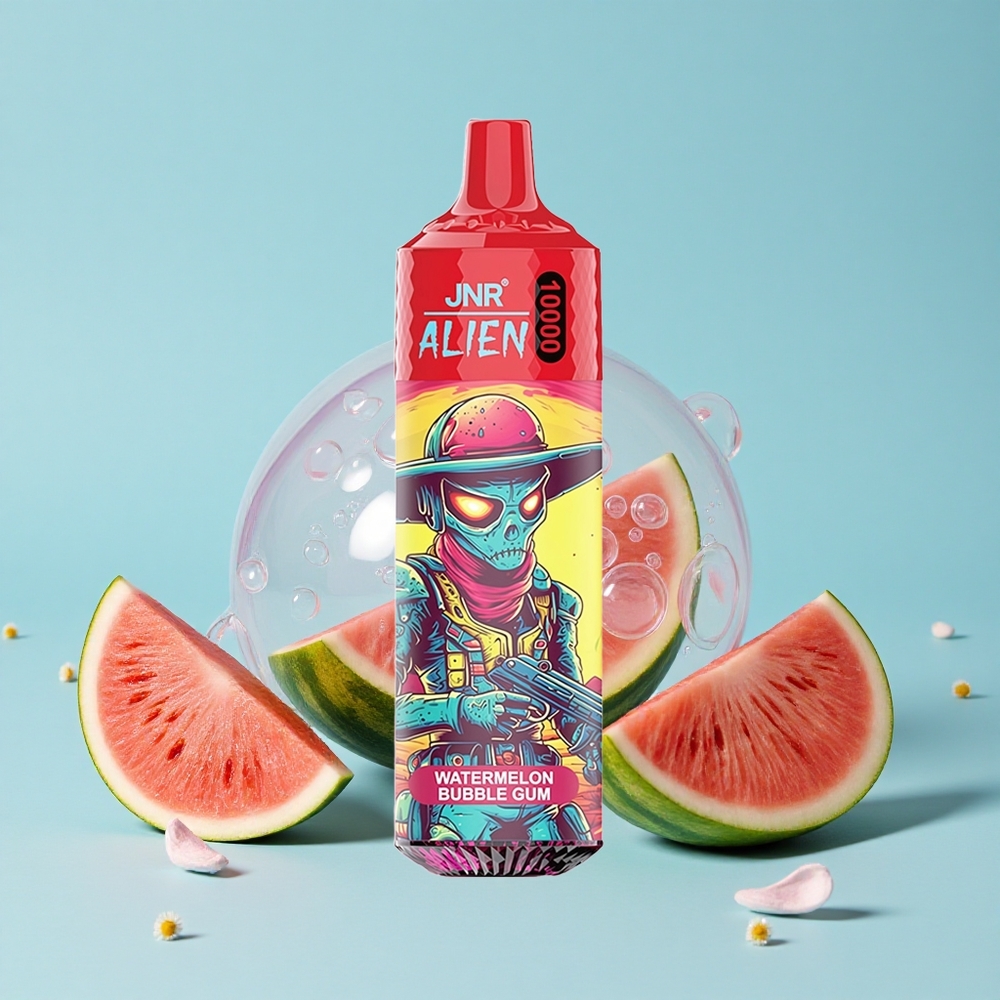 JNR Alien 10000 Pufuri Guma de balon Pepene Romania vape wholesale cu LED RGB și încărcare rapidă Type-C