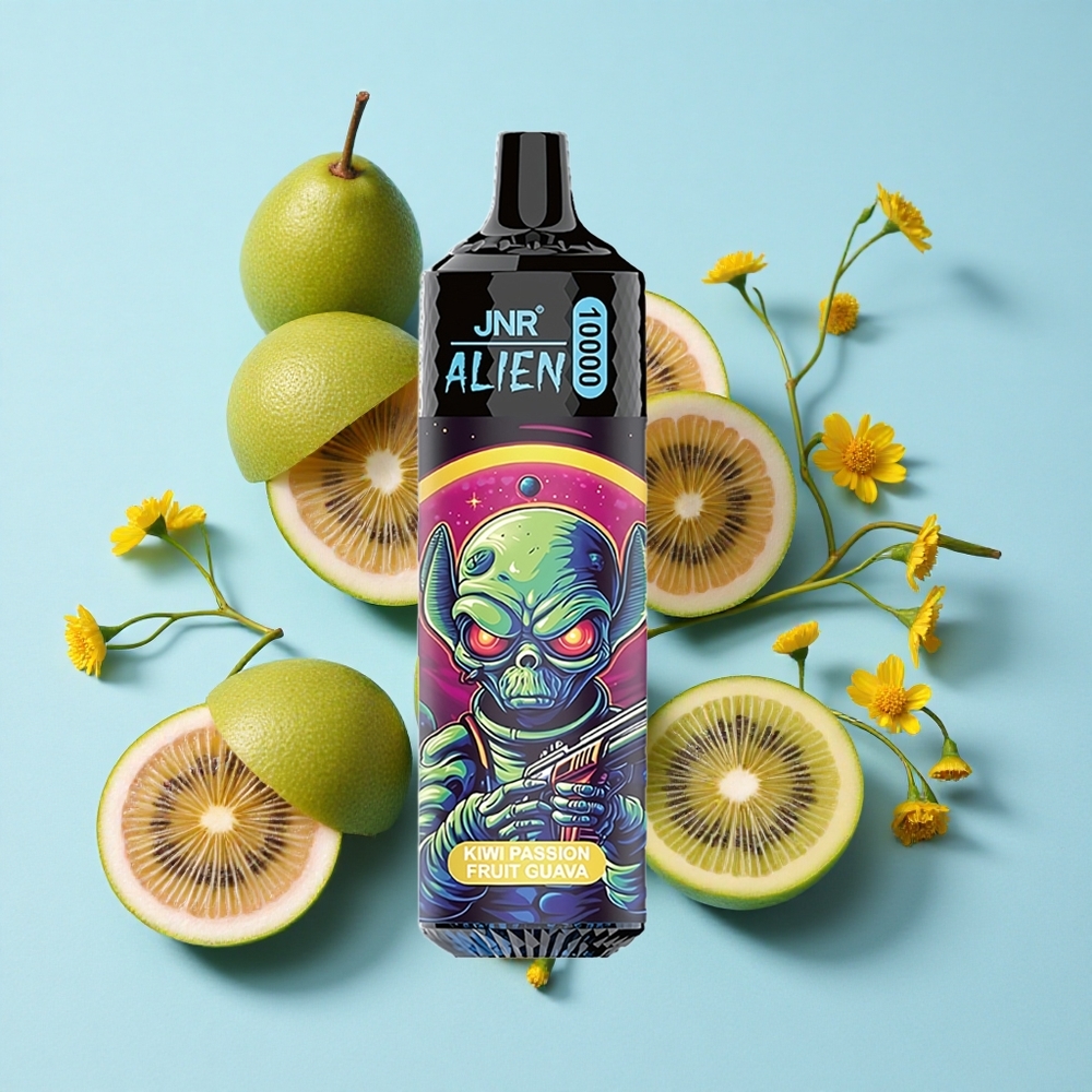 JNR Alien 10000 Pufuri Kiwi fructul pasiunii guava Romania vape wholesale 850mAh LED RGB